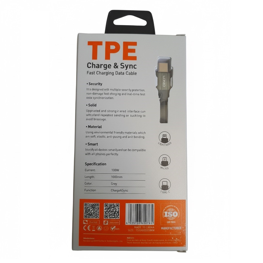 تصویر 4 از کابل تبدیل USB-C الدینو مدل LS441 طول 1 متر - سایرون